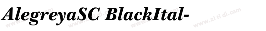 AlegreyaSC BlackItal字体转换